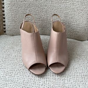 Banana Republic Blush Peep Toe Leather Heels